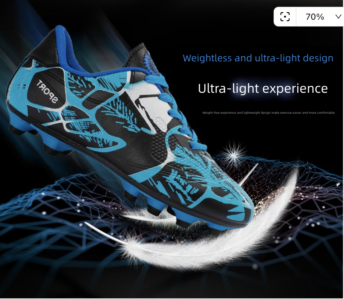 Football Shoes Adult Large Size Children's Lightweight Low-Top AG Spikes Men's Women's Artificial Grass Field Soccer Shoes
