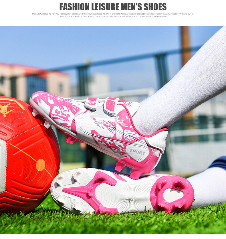 Soccer Shoe Football Low-Top Pink New Style Football Shoes Suitable for Competition Training Primary Secondary School StudentsBoys' Girls' Football Shoes Kids Shoes Boys' Shoes Athletic Outdoor