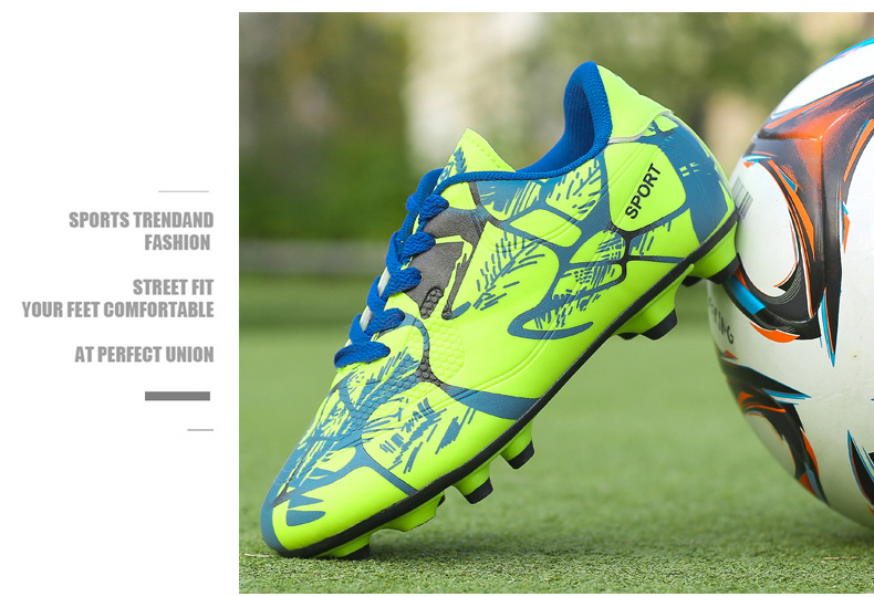 Football Shoes Adult Large Size Children's Lightweight Low-Top AG Spikes Men's Women's Artificial Grass Field Soccer Shoes