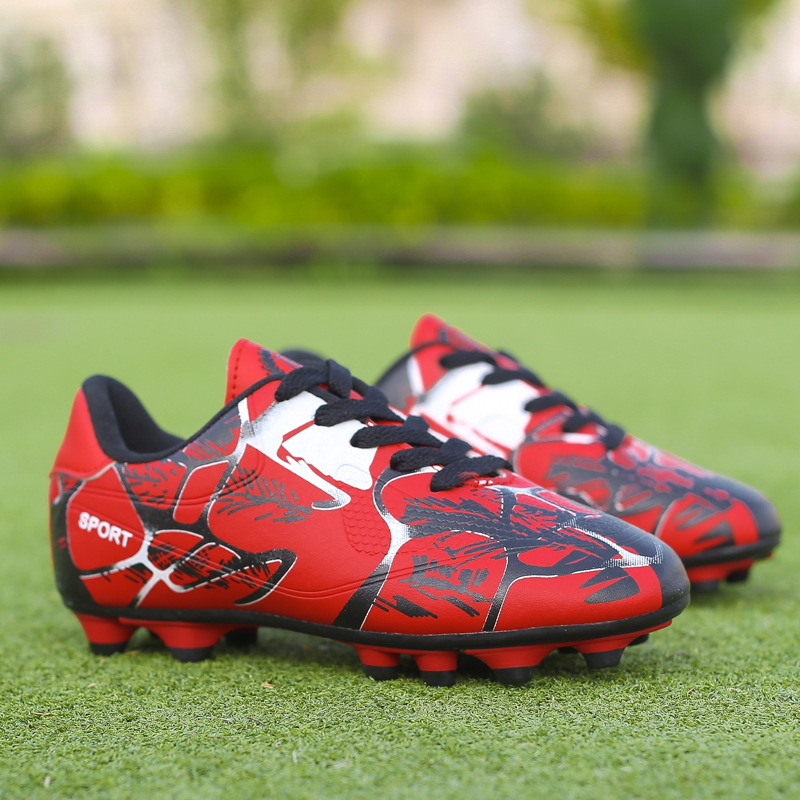 Football Shoes Adult Large Size Children's Lightweight Low-Top AG Spikes Men's Women's Artificial Grass Field Soccer Shoes