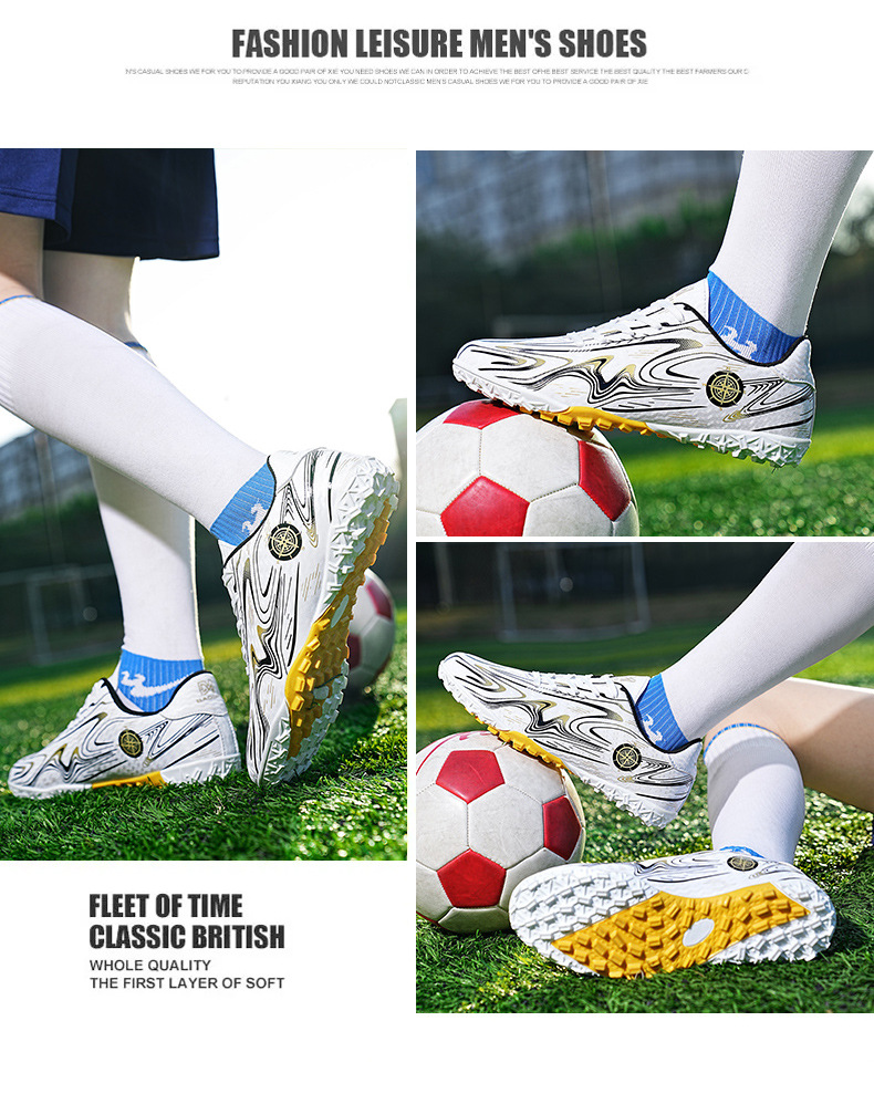 Soccer Shoe Football Large-Size Children's AG Football Shoes for Men Outdoor Training Shoes for Primary Secondary School Students Competition Shoes Kids Shoes Boys' Shoes Athletic