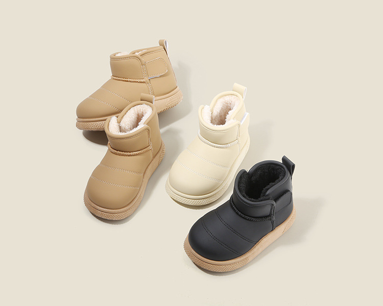 Kids Shoes Boys' Shoes Boots Children's Snow Boots Winter New Style Boys' Short Boots Girls' Cotton Boots Lining Thickening Warm Baby Cotton Shoes