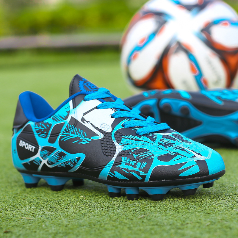Football Shoes Adult Large Size Children's Lightweight Low-Top AG Spikes Men's Women's Artificial Grass Field Soccer Shoes