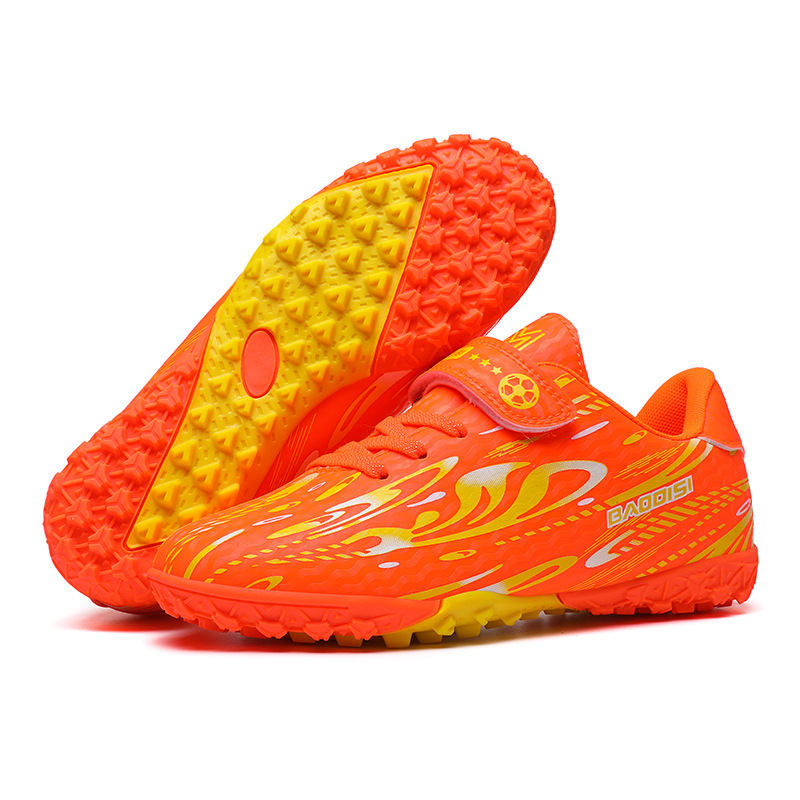 Velcro Football Shoes for Boys Girls Children Primary School Students Soccer Competition Training Sports Shoes Kids Shoes Boys' Shoes Athletic Outdoor Shoes
