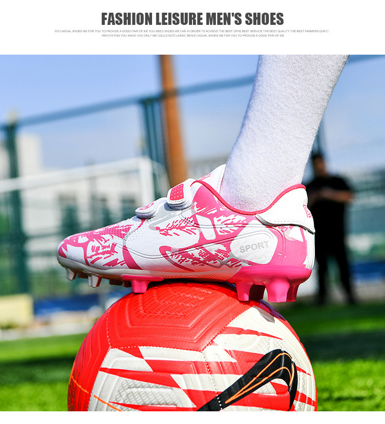 Soccer Shoe Football Low-Top Pink New Style Football Shoes Suitable for Competition Training Primary Secondary School StudentsBoys' Girls' Football Shoes Kids Shoes Boys' Shoes Athletic Outdoor
