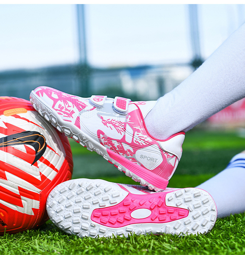 Soccer Shoe Football Low-Top Pink New Style Football Shoes Suitable for Competition Training Primary Secondary School StudentsBoys' Girls' Football Shoes Kids Shoes Boys' Shoes Athletic Outdoor