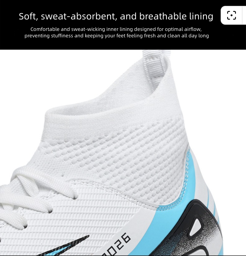Soccer Shoe High-Top Football Shoes Training Shoes for Primary Secondary School Students Youth Sports