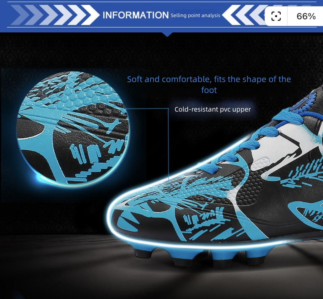 Football Shoes Adult Large Size Children's Lightweight Low-Top AG Spikes Men's Women's Artificial Grass Field Soccer Shoes