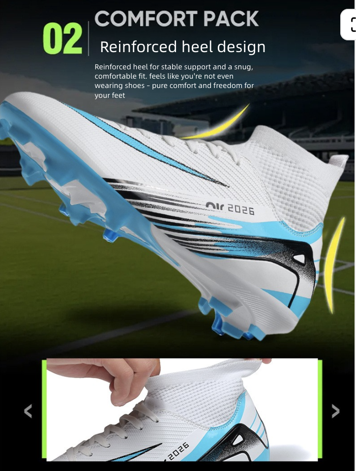 Soccer Shoe High-Top Football Shoes Training Shoes for Primary Secondary School Students Youth Sports