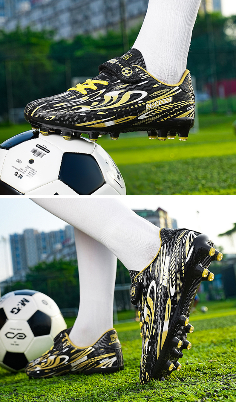 Velcro Football Shoes for Boys Girls Children Primary School Students Soccer Competition Training Sports Shoes Kids Shoes Boys' Shoes Athletic Outdoor Shoes