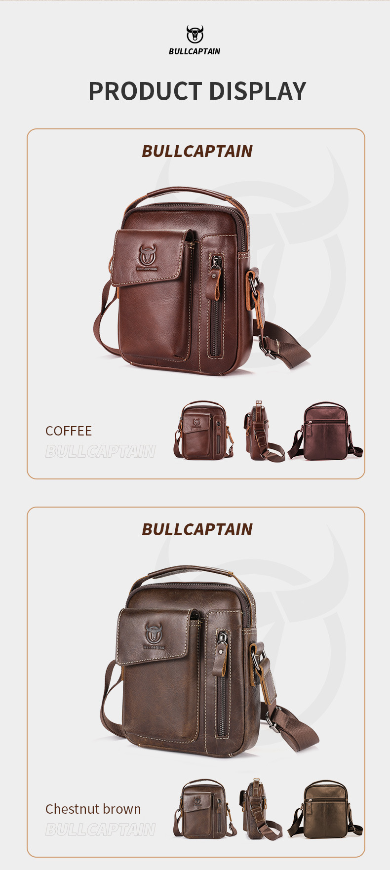 Leather Shoulder Bag First-layer Cowhide Messenger Bag for Men Soft Genuine Leather Vertical Mobile Phone Bag Single Shoulder Bag