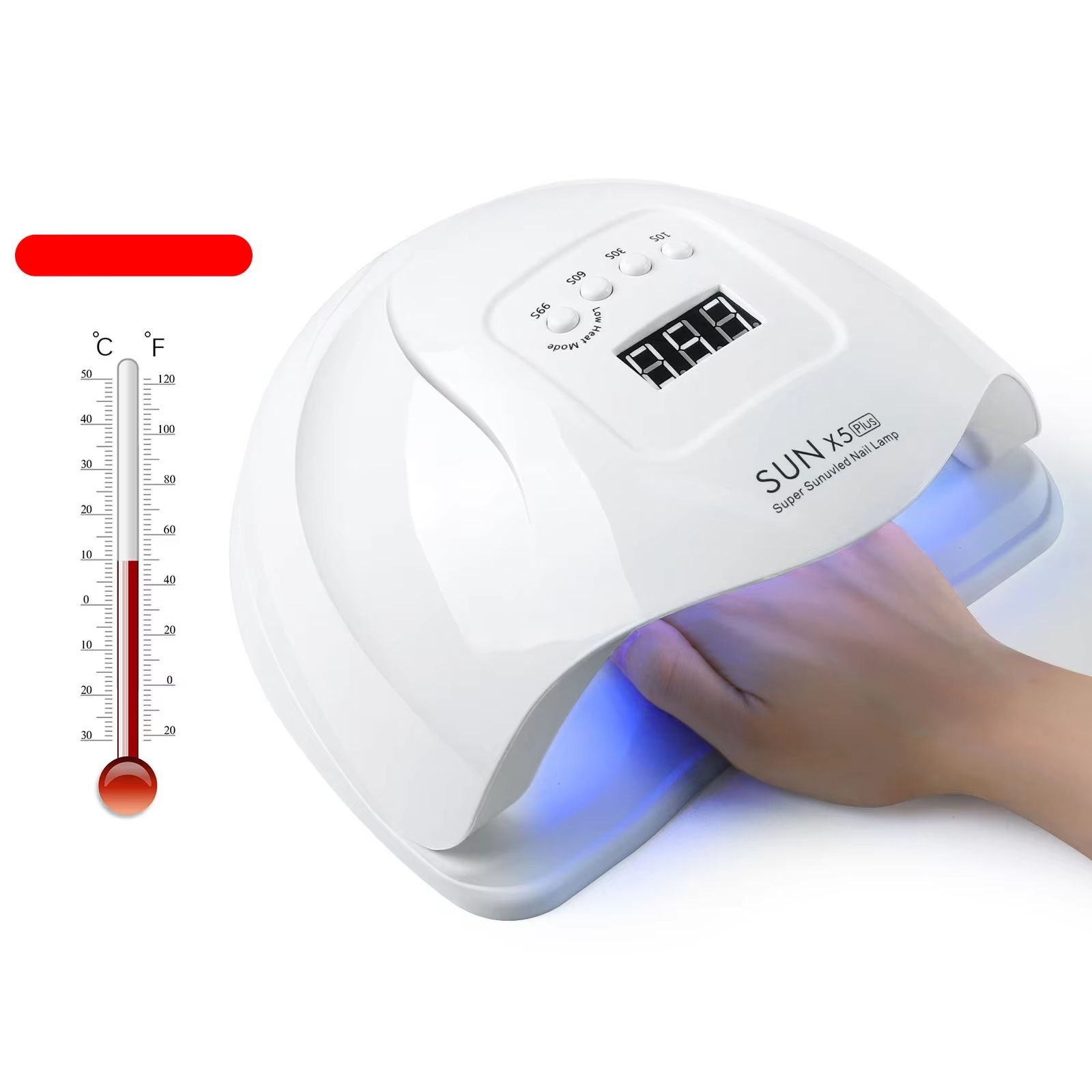 VEDO 180W UV LED Nail Lamp, Fast Curing Gel Polish Dryer with Auto Sensor, 48 LEDs Professional Manicure Light for Home Salon, White/Pink