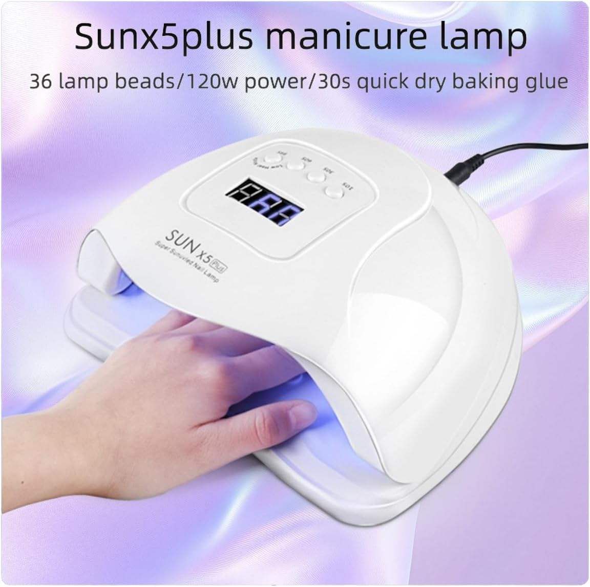 VEDO 180W UV LED Nail Lamp, Fast Curing Gel Polish Dryer with Auto Sensor, 48 LEDs Professional Manicure Light for Home Salon, White/Pink