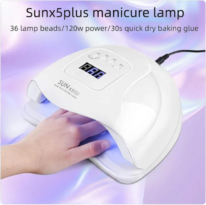 VEDO 180W UV LED Nail Lamp, Fast Curing Gel Polish Dryer with Auto Sensor, 48 LEDs Professional Manicure Light for Home Salon, White/Pink