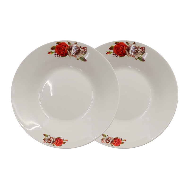 【Promotion】Nice One 12PCS 8 INCH Classique  Porcelain Dinner Dish Plates（BYD-PLATE-46 PLATE 8INCH 72PCS，BYD-PLATE-49 PLATE 8INCH 72PCS）