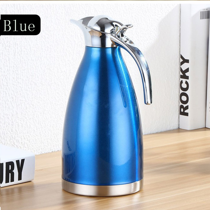 Nice One 1PC 2.0L Silver Stainless Steel Vacuum Jug Coffee Pot Vacuum flask  thermos Flask Thermos water bottle hot water bottle(VFS-023-2.00L ).