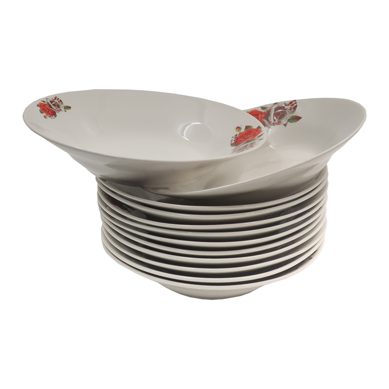 【Promotion】Nice One 12PCS 8 INCH Classique  Porcelain Dinner Dish Plates（BYD-PLATE-46 PLATE 8INCH 72PCS，BYD-PLATE-49 PLATE 8INCH 72PCS）