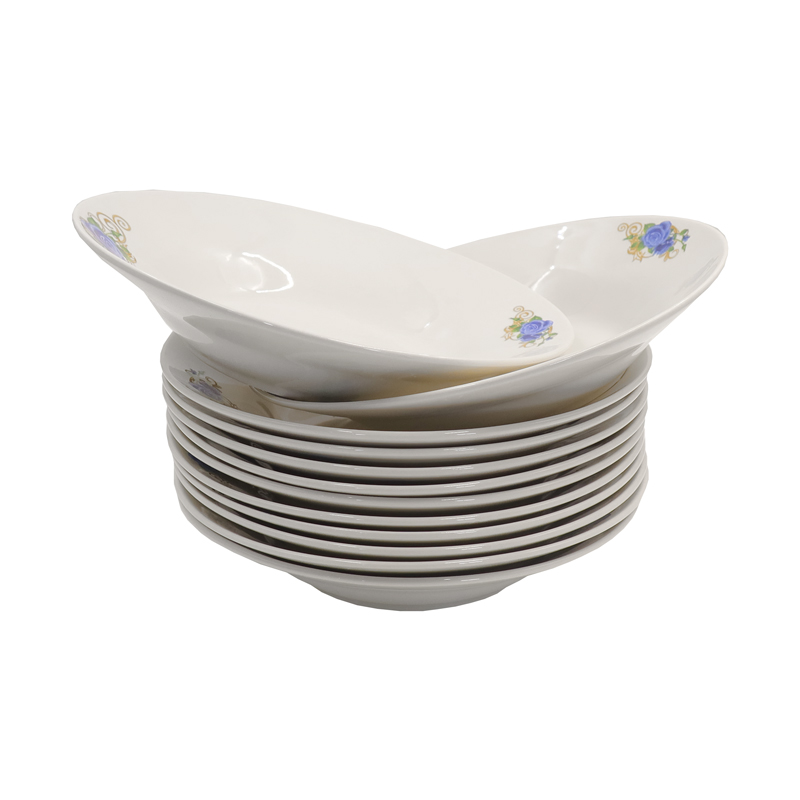 【Promotion】Nice One 12PCS 8 INCH Classique  Porcelain Dinner Dish Plates（BYD-PLATE-46 PLATE 8INCH 72PCS，BYD-PLATE-49 PLATE 8INCH 72PCS）