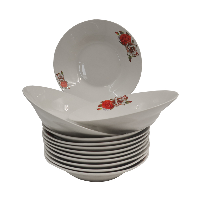 【Promotion】Nice One 12PCS 8 INCH Classique  Porcelain Dinner Dish Plates（BYD-PLATE-46 PLATE 8INCH 72PCS，BYD-PLATE-49 PLATE 8INCH 72PCS）