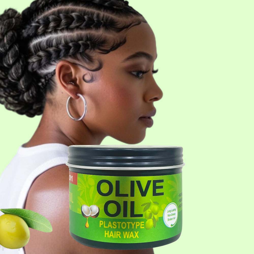 Aoyi Plastotype Hair Wax - Olive Oil Hair Edge Control (150ml) Professional Salon Use Wax Curly Hairstyle Infused with Coconut Oil