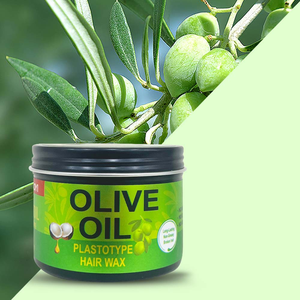 Aoyi Plastotype Hair Wax - Olive Oil Hair Edge Control (150ml) Professional Salon Use Wax Curly Hairstyle Infused with Coconut Oil