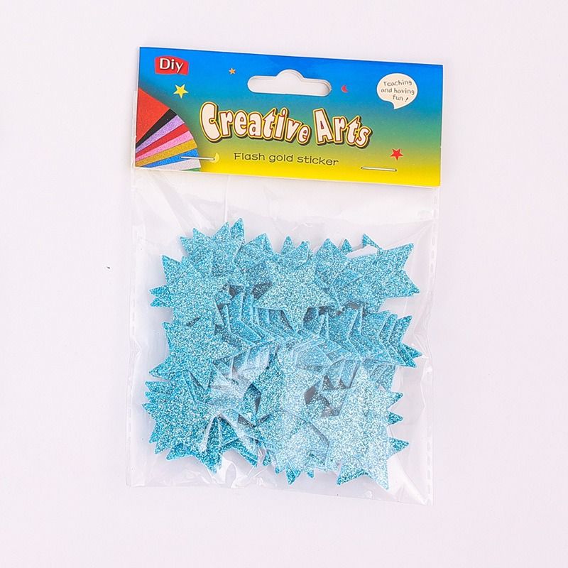 Glitter Star Stickers Foam Stars Wall Decals Hair Accessories DIY Craft Stickers for Kids Kindergarten Decor