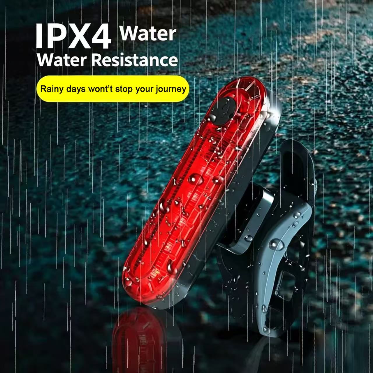 USB Rechargeable Bike Light Set Front and Rear Super Bright LED Bicycle Lights Waterproof Safety Warning Light for Night Cycling