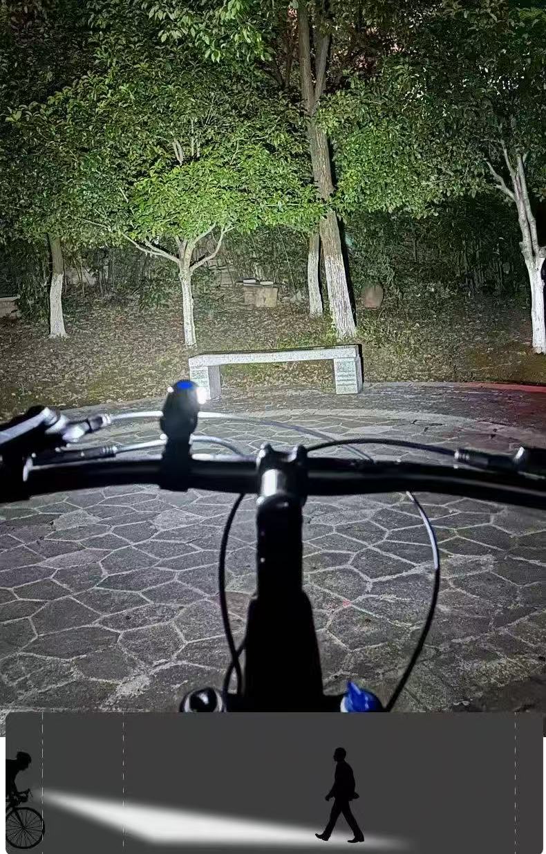 USB Rechargeable Bike Light Set Front and Rear Super Bright LED Bicycle Lights Waterproof Safety Warning Light for Night Cycling