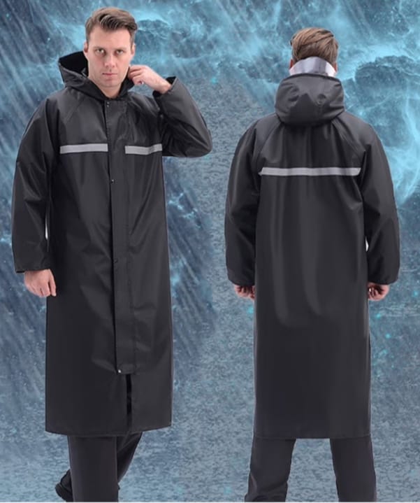 Heavy Duty High Quality Waterproof Portable Raincoat with Hood – Durable Rain Jacket for Men & Women, Available in XL, 2XL & 3XL Sizes for Outdoor Protection