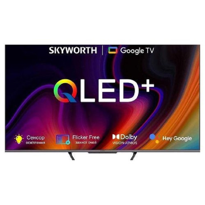 Skyworth 50″ inch SMART QLED TV GOOGLE AI TV 50Q6000H, HDR10,Hands-Free Voice Control, Playstore , Inbuilt Decoder ,Netflix, YouTube ,Prime Video, Bluetooth, DOLBY AUDIO, i-cast SCREEN, SKYWORTH50