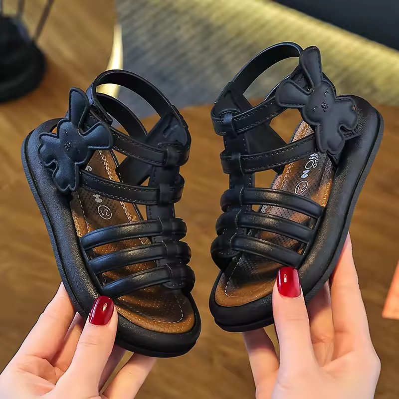 1-10Y Baby Girls Sandals Summer Children's New Cool Fashion Princess Cute Versatile Shoes for Students Flat Sandal Casual Shoe