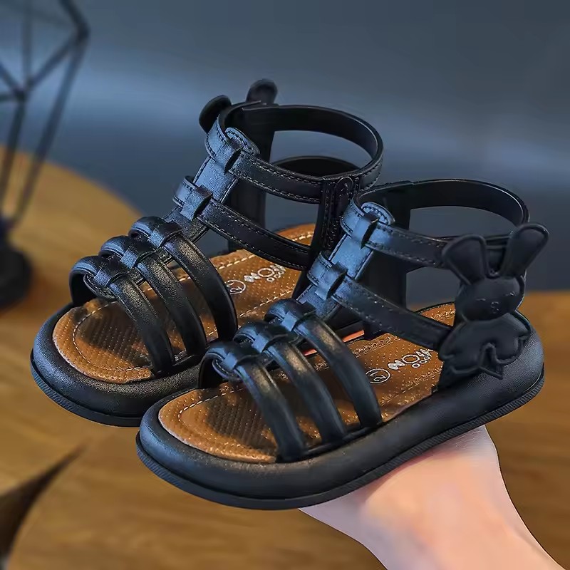 1-10Y Baby Girls Sandals Summer Children's New Cool Fashion Princess Cute Versatile Shoes for Students Flat Sandal Casual Shoe