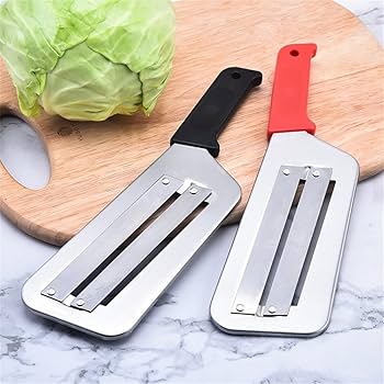 Double blade slicing knife - Multi-Purpose Shredder & Cutter for Vegetables ideal for shredding cabbages, cutting crisps and wedges from cassava, cucumbers etc