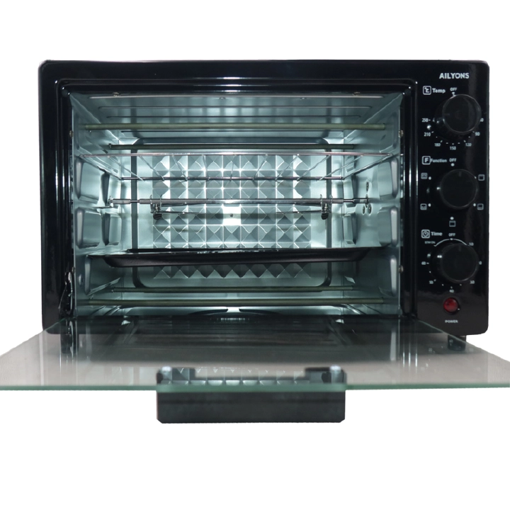 Ailyons 20L oven with rotisserie 8018 Electric Oven Grill with Grill Pan Kitchen Appliances Small Appliances 1000W