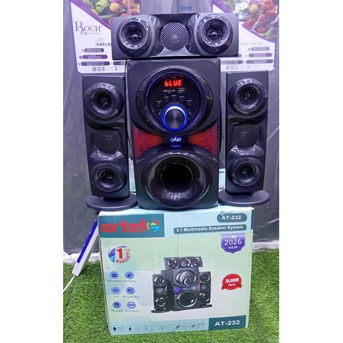 Artel AT-108 3.1CH Subwoofer multi- media speaker system with FM Radio, BT function, USB, SD Card and remote control with rich bass 20000W PMPO