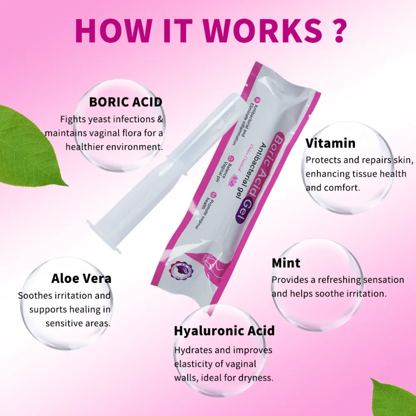 ​[Verified] Intimate Health Boric Acid Antibacterial Gel – pH Balance & Odor Control, Gentle Detox & Refreshing Care (Single Use Applicator)