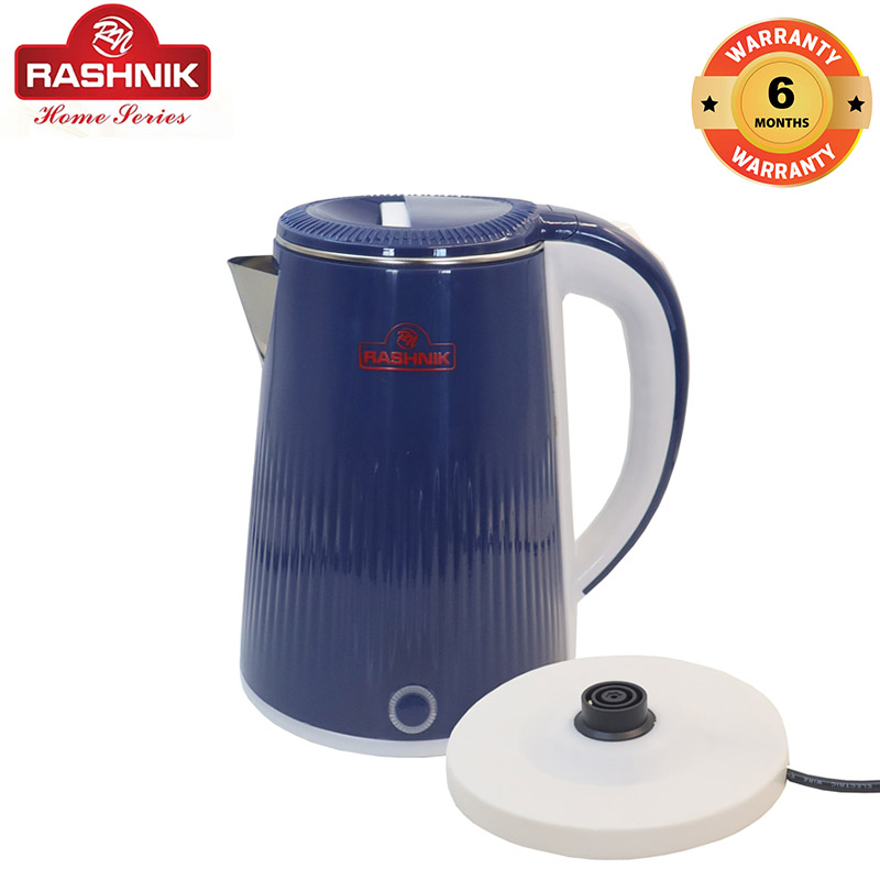 RASHNIK  RN-1156 2.3L  1500W  Electric Kettle  High Grade Steel Double walled body Dry & Over Heat Protection Automatically turns off