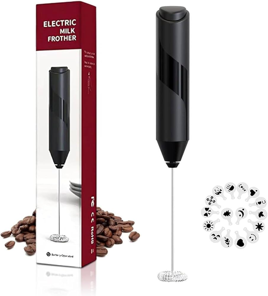 ✨ Premium Handheld Electric Milk Frother | High-Speed Battery-Operated Foam Maker & Drink Mixer | Unique & Classy Café Kitchen Resource ✅