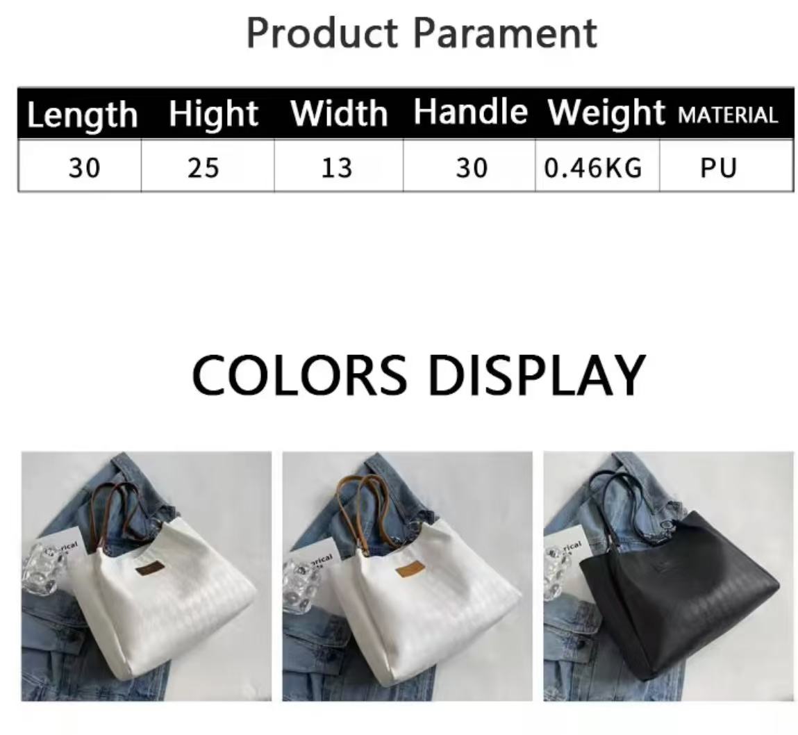 2026 Hot Sale Large Capacity Women Tote Bag Fashionable Portable Shoulder Cross-body Pu Leather Custom Tote Handbags
