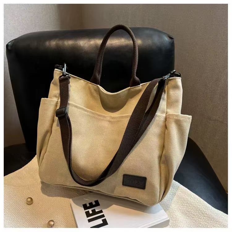 2026 Wholesale Fashion Bag Female Sling Shoulder Bags Heavy Weight Ladies Cotton Canvas Tote Bag for Women