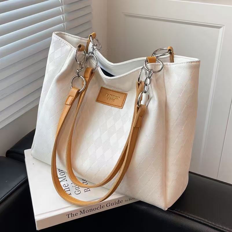 2026 Hot Sale Large Capacity Women Tote Bag Fashionable Portable Shoulder Cross-body Pu Leather Custom Tote Handbags