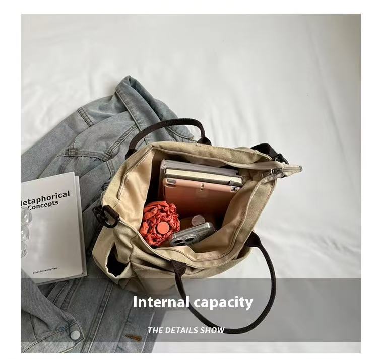2026 Wholesale Fashion Bag Female Sling Shoulder Bags Heavy Weight Ladies Cotton Canvas Tote Bag for Women