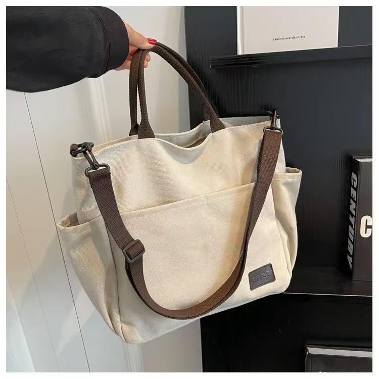 2026 Wholesale Fashion Bag Female Sling Shoulder Bags Heavy Weight Ladies Cotton Canvas Tote Bag for Women