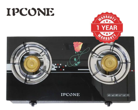IPCONE 2 Gas Cooker 02 Glass Top Double Burner Gas stove【flowers pattern random】gas cooker 【hot】gas cooker/stove gas cooker cooking gas cooker burner gas cooker stainless