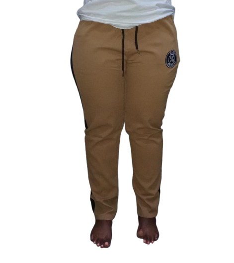 Women’s Palazzo (Drawstring) Pants – Khaki Brown. Sizes: S, M, L, XL. Women's Palazzo Trousers.