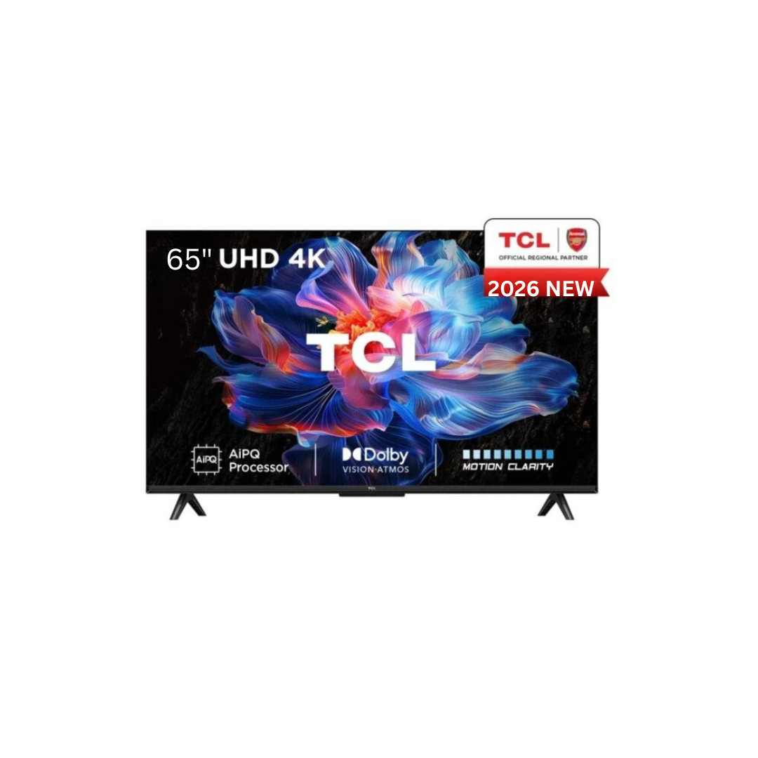 TCL 65V6D 65-Inch 4K UHD Smart TV (2026 Model), Android TV, HDR, Dolby Audio, Netflix and YouTube, Frameless Design