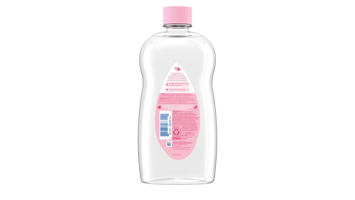 Johnson's Baby Oil, Mild, Gentle, Nourishing and Moisturising, Pure Mineral Oil to help Prevent Moisture Loss for babies,Kids & Adults, Soothing Baby Massage Oil for Dry Skin Relief Original Scent.
