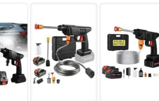 🎁 GIFT OFFER 🎁 - A 1 pc Wireless Car Wash Spray Gun Machine with Dual Portable Lithium Batteries for Fast High Pressure Cleaning Use