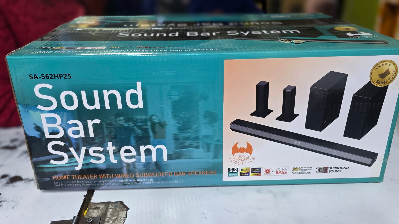 🔴 LAST CHANCE OFFER 🔴 - A 1 pc 5.2 Sound Bar System Home Theatre with Wired Subwoofer Electromate HiFi Stereo Bass Surround Audio System 4K!