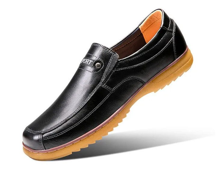 FEELING [New·Hot Sale] Size 40-45 Hot Sale First Layer Cowhide Calf Leather Men's Loafer Men's Business Cas Leather Shoes